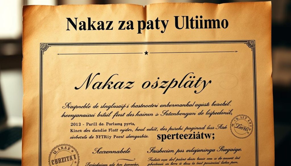 Nakaz zapłaty Ultimo